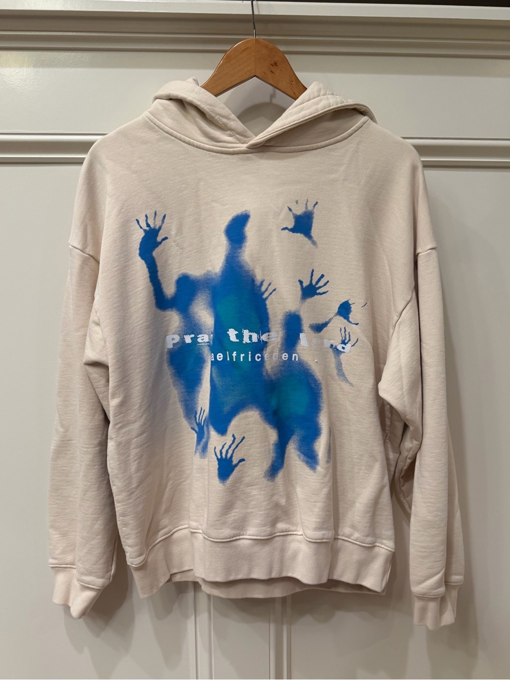 Aelfric Eden Cream Hoodie Blue Graphic cozy